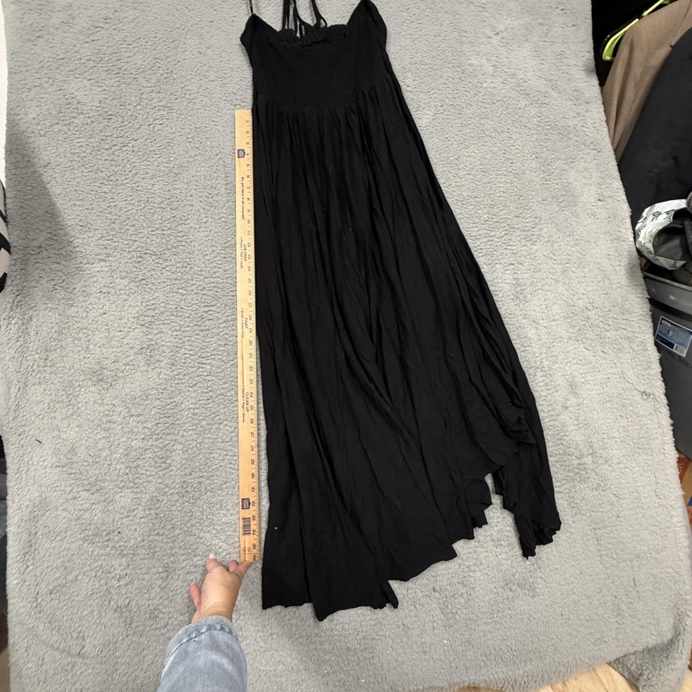 City Chic Dress Womens 16 Black Maxi Plait Detail Strappy Halter‎ Plus Asym Hem - Picture 11 of 16